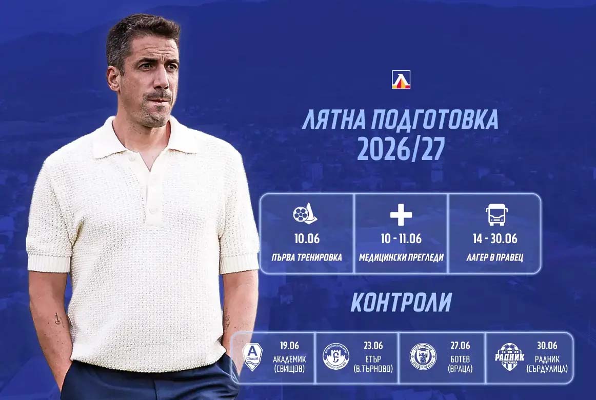 Колаж с летните контроли на Левски